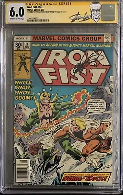 Buy Iron Fist #14 Cgc 6.0 Fn 1977 Signed By Stan Lee & Chris Claremont Marvel Comics • 699.04£
