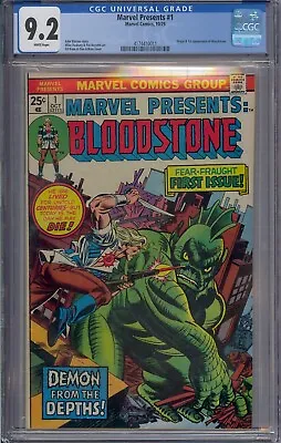 Buy Marvel Presents #1 Cgc 9.2 1st Bloodstone Gil Kane White Pages • 73.91£
