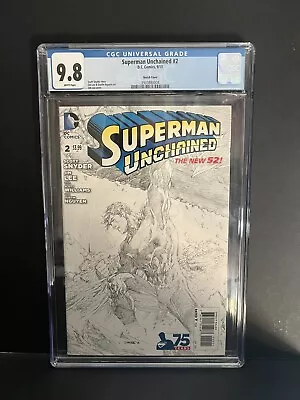 Buy Superman Unchained #2 CGC 9.8 Jim Lee 1:300 Sketch Variant • 118.58£