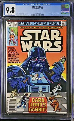 Buy 🔥STAR WARS #35 CGC 9.8 NM/MT NEWSSTAND (Marvel, 1980) WHITE Pages 1ST PRINTING • 354.64£