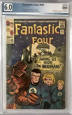 Buy Fantastic Four #45 - Pgx Fn (6.0) 1st App The Inhumans  (pence) Ow/w Pages Cgc • 349£