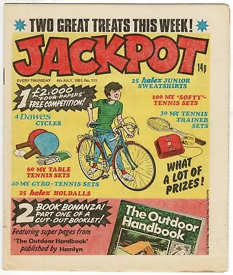 Buy Jackpot Comic #111 4th July 1981 Winners Laser Eraser Jack Pott - Combined P&P • 1.25£