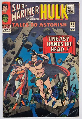 Buy Tales To Astonish #76 1966 5.0 VG+ Hulk Travels To Future! Executioner/Krang App • 15.81£