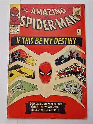 Buy Amazing Spider-man #31 Vg- (3.5) December 1965 Gwen Stacey Marvel Comics ** • 249.99£