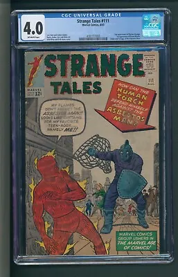 Buy Strange Tales #111 CGC 4.0 OW Pages 2nd Doctor Strange 1st Mordo • 304.38£