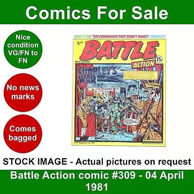 Buy Battle Action Comic #309 - 04 April 1981 - Nice No Writing - IPC • 4.99£