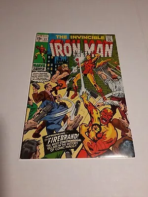 Buy Iron Man 27, (Marvel, July 1970), FN/VF, 1st Appearance Of Firebrand, Bronze Age • 28.82£