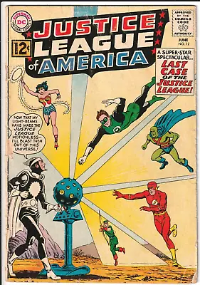 Buy Justice League Of America #12 1962 DC Comics 1.8 GD- KEY 1ST DR LIGHT EARLY JLA • 27.98£