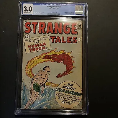 Buy Strange Tales #107 CGC 3.0 (1963) Human Torch Vs. Sub-Mariner. Marvel Comics • 157.63£