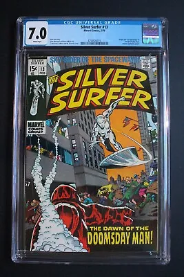 Buy Silver Surfer #13 Origin 1st Original Doomsday Man 1970 1st Dr Kronton CGC 7.0 • 103.14£