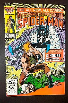 Buy SPECTACULAR SPIDER-MAN #113 (Marvel Comics 1986) -- Black Costume Cover -- NM- • 8.19£