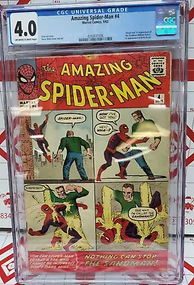 Buy The Amazing Spider-Man #4 (1963) First Appearance And Origin: Sandman • 1,240.94£