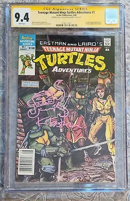 Buy CGC 9.4 Teenage Mutant Ninja Turtles Adventures #1 Eastman Signed & Remarked  • 306.70£