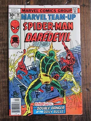 Buy Marvel 1977 MARVEL TEAM-UP SPIDER-MAN & DAREDEVIL Comic Book Issue # 56 1972 • 2.36£