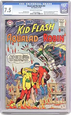 Buy Brave And The Bold #54 CGC 7.5 1964 0795539003 1st App. And Origin Teen Titans • 1,114.76£