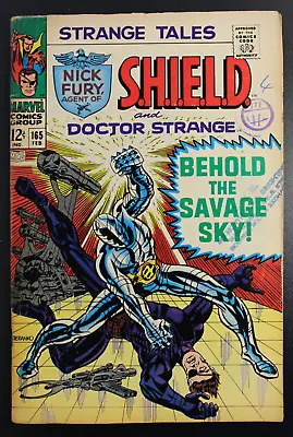 Buy Strange Tales #165 Marvel Comics  1968 Dr. Strange  And Nick Fury - Steranko- VG • 23£