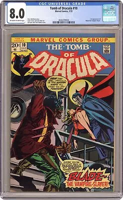 Buy Tomb Of Dracula #10 CGC 8.0 1973 4040299004 1st App. Blade The Vampire Slayer • 1,431.62£