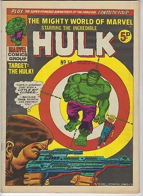 Buy MIGHTY WORLD OF MARVEL # 54 - 13 Oct 1973 - High Grade - Hulk Fantastc Four • 7.95£