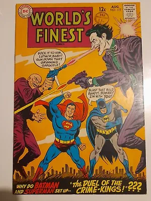 Buy World's Finest #177 Aug 1968 VFINE- 7.5 Joker Cover • 29.99£