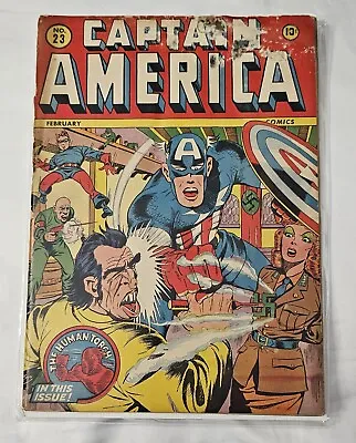 Buy 1943 Timely Captain America Comics #23 G+ 2.5 NAZI Cover Human Torch Story • 1,730.55£