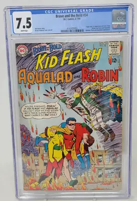 Buy Brave And The Bold #54 ~ Dc 1964 ~ Cgc 7.5 ~ Origin & 1st Teen Titans • 625.37£