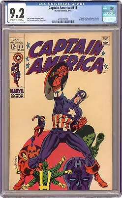 Buy Captain America #111 CGC 9.2 1969 4359150007 • 296.01£