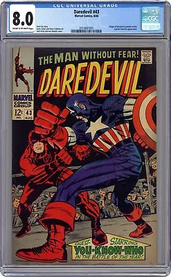 Buy Daredevil #43 CGC 8.0 1968 2010661001 • 279.83£