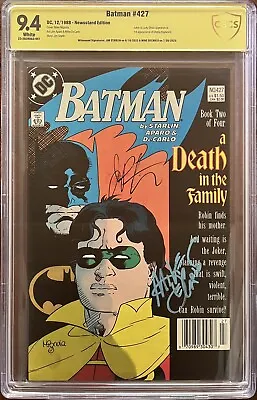 Buy Batman #427 -CBCS 9.4 - SIGNED Jim Starlin & Mike DeCarlo  ~ DEATH IN THE FAMILY • 116.62£
