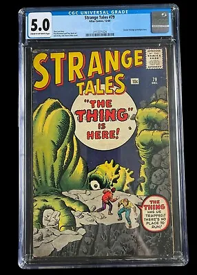 Buy Strange Tales #79 CGC 5.0 CRM/OW PGS Dr. Strange Prototype Atlas 1960 Stan Lee • 232.10£