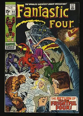 Buy Fantastic Four #94 VF+ 8.5 1st Appearance Agatha Harkness! Marvel 1970 • 156.96£