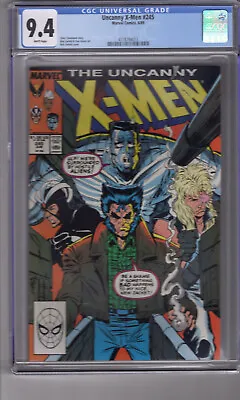 Buy Uncanny X- Men #245 (1989) 9.4 CGC W/P Early Rob Liefeld Art • 42.58£