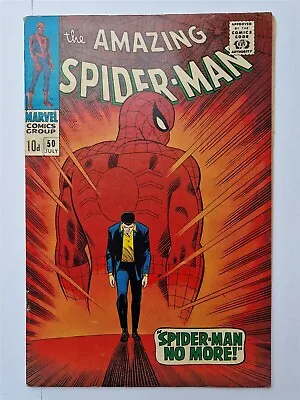Buy Amazing Spider-man #50 Fn- (5.5) July 1967 Classic Cover 1st King Pin Marvel ** • 699.99£