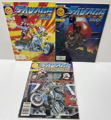 Buy Savage Tales Marvel Comic Magazine Lot 1985-1986 Issues #1, 2, 6 • 13.51£