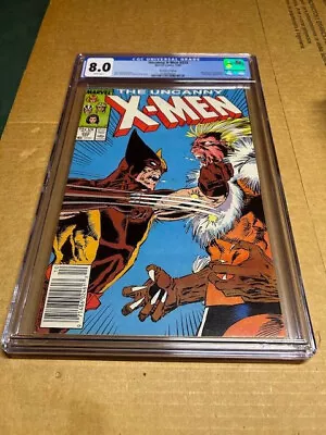 Buy Uncanny X-men #222 CGC 8.0 NEWSSTAND, WP, Wolverine Vs Sabretooth, Cracked Case • 20.11£