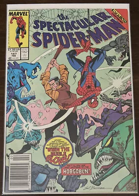 Buy Spectacular Spider-Man #147 VF+ 8.5 NEWSSTAND HOBGOBLIN GETS POSSESSED 1989 • 5.59£