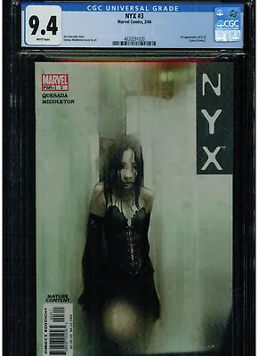 Buy Nyx #3 Cgc 9.4 Near Mint White Pages 2004 1st Appearance X 23 Laura Kinney Blue • 639.62£