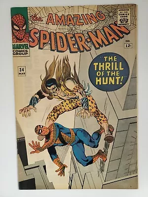 Buy Amazing Spider-Man #34 - 1966 - 2nd Appearance Of Gwen Stacy & Harry Osborn Key • 168.74£