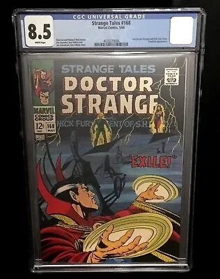 Buy Strange Tales #168 Cgc 8.5 Wp Doctor Strange Nick Fury Stan Lee Marvel 1968 • 228.62£