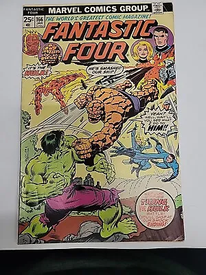 Buy The Fantastic Four #166 Marvel Comics 1976 George Perez Art / Thing Vs. Hulk ! • 12.06£