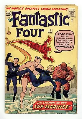 Buy Fantastic Four #4 GD 2.0 1962 1st Silver Age App. Sub-Mariner • 910.57£