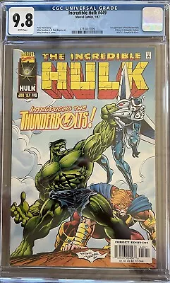 Buy Incredible Hulk #449 - CGC 9.8 - 1st Appearance Of Thunderbolts • 513.89£
