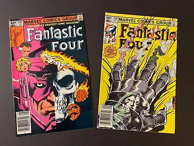 Buy FANTASTIC FOUR #257 & 258 (Marvel 1983) Byrne Does Galacus & Doom, Newsstands • 6.30£