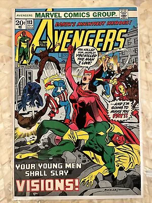 Buy Avengers #113 (Marvel Comics 1973)  Mantis, Scarlet Witch, Vision, Black Panther • 16.08£