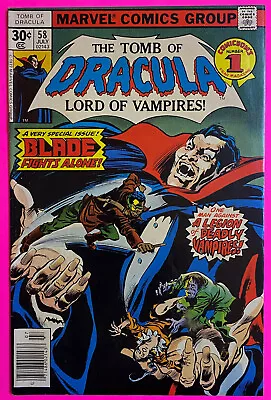 Buy Tomb Of Dracula #58 (marvel 1977) 1st Blade Solo Fight Story | Nice Copy • 26.34£