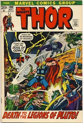 Buy THE MIGHTY THOR #199 1972 FN/VF HELA Pluto 1ST APPEARANCE OF EGO-PRIME    • 27.98£