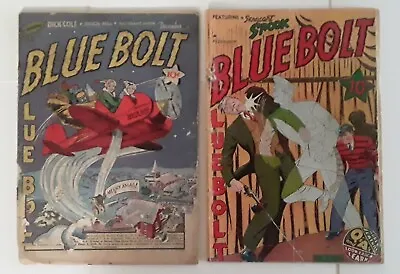 Buy BLUE BOLT V3 #7 1942 Lower  Grade & V5 #5 1945 Incomplete SGT. SPOOK & MORE! • 25.57£
