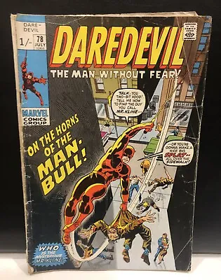 Buy Daredevil #78 Comic Marvel Comics 1st App Man Bull Bronze Age • 10.08£