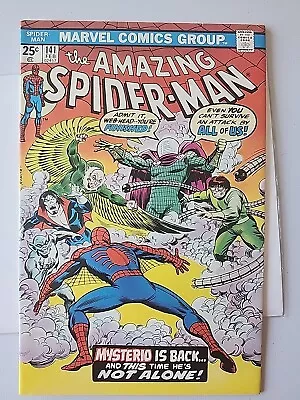 Buy Amazing Spider-Man 141 With Marvel Value Stamp (Marvel Comics 1974) Mysterio VF • 35.98£