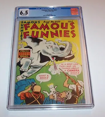 Buy Famous Funnies #201 - Eastern Color 1952 Golden Age Edition - CGC FN+ 6.5 • 178.73£