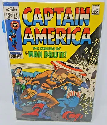 Buy Captain America #121 Man-brute 1st Appearance *1970* 6.0 • 15.80£
